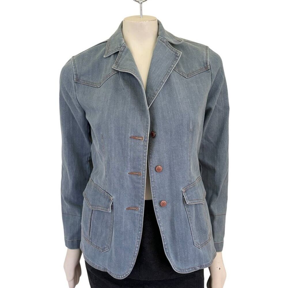 VTG GAP Flap Pocket Western Jean Jacket Y2K Rare style SZ S